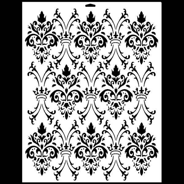 Royal Damask Large Furniture Stencil || Dixie Belle Paint || 14 x 18 Inches