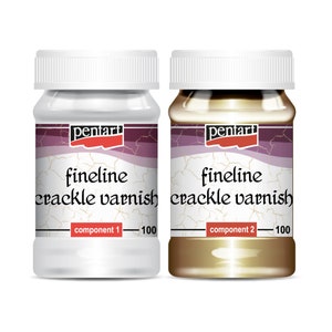 Fine Line Crackle Varnish || Pentart || 100 ml Set