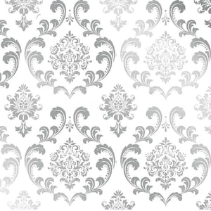 New! ReDesign with Prima Kacha Rub On Transfers for Furniture || HOUSE of DAMASK || Silver Foil Furniture Decals || 18 x 24 Inches