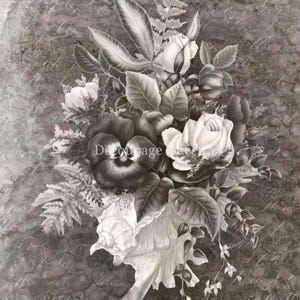 A4 Decoupage Paper NOSTALGIC FLORAL || Decoupage Queen Washi Rice Papers || Flower Bouquet Decoupaging Journaling Scrapbooking Card Making