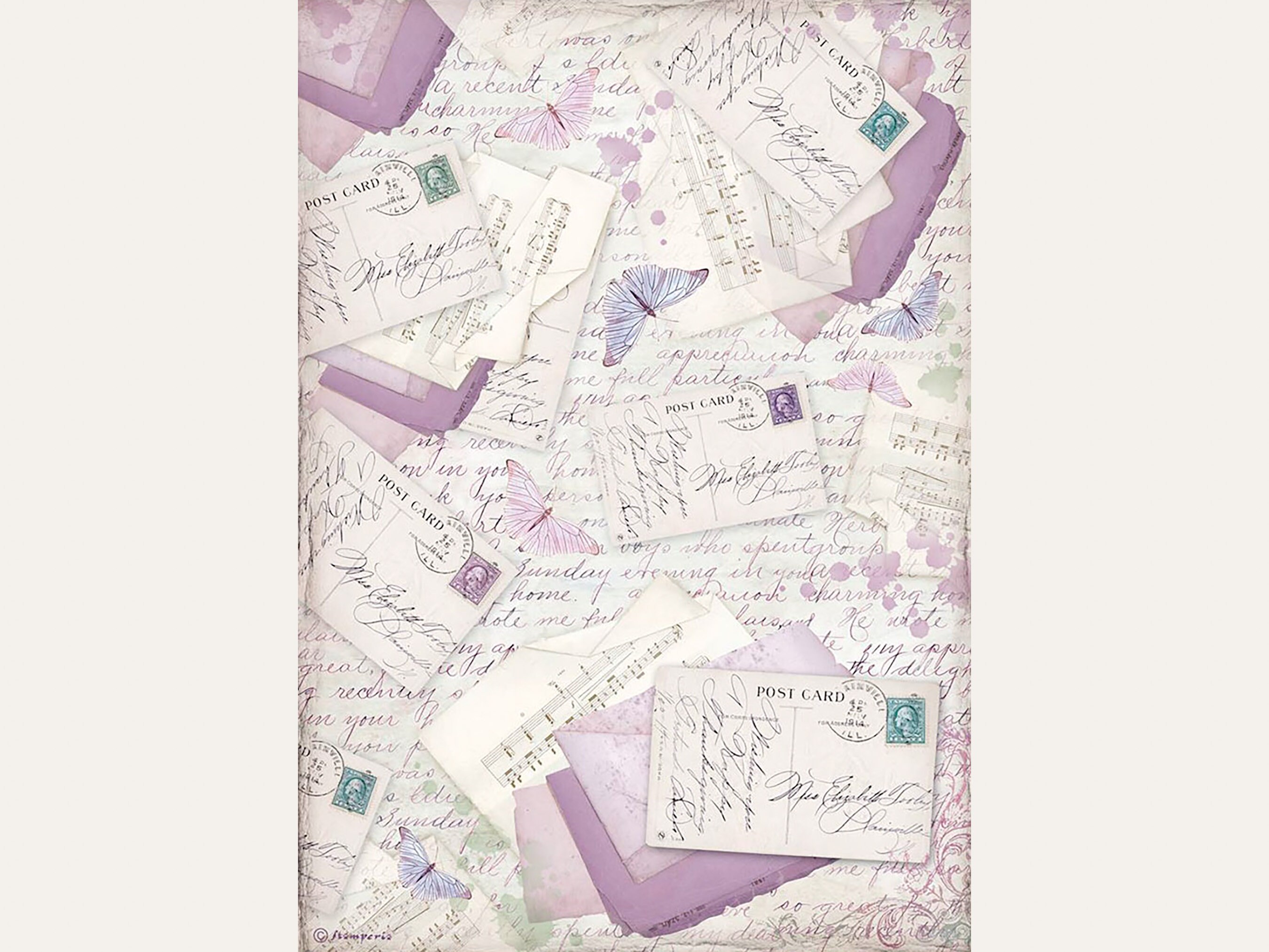 A4 Decoupage Rice Paper LETTERS Provence Collection Etsy