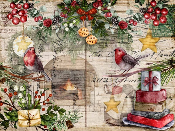 Christmas Rice Paper for decoupage