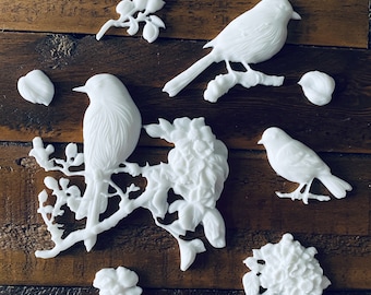 Casting in Resin of Birds || White Resin Castings || Mold Used is SPRING BIRDS by LaBlanche