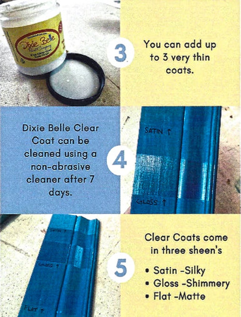 Clear Coat Dixie Belle CLEAR COAT Satin Clear Coat Matte Etsy