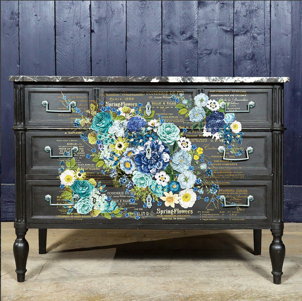 Cosmic Roses Rub on Furniture Transfers Redesign With Prima Furniture Decals  44 X 30 Inches 