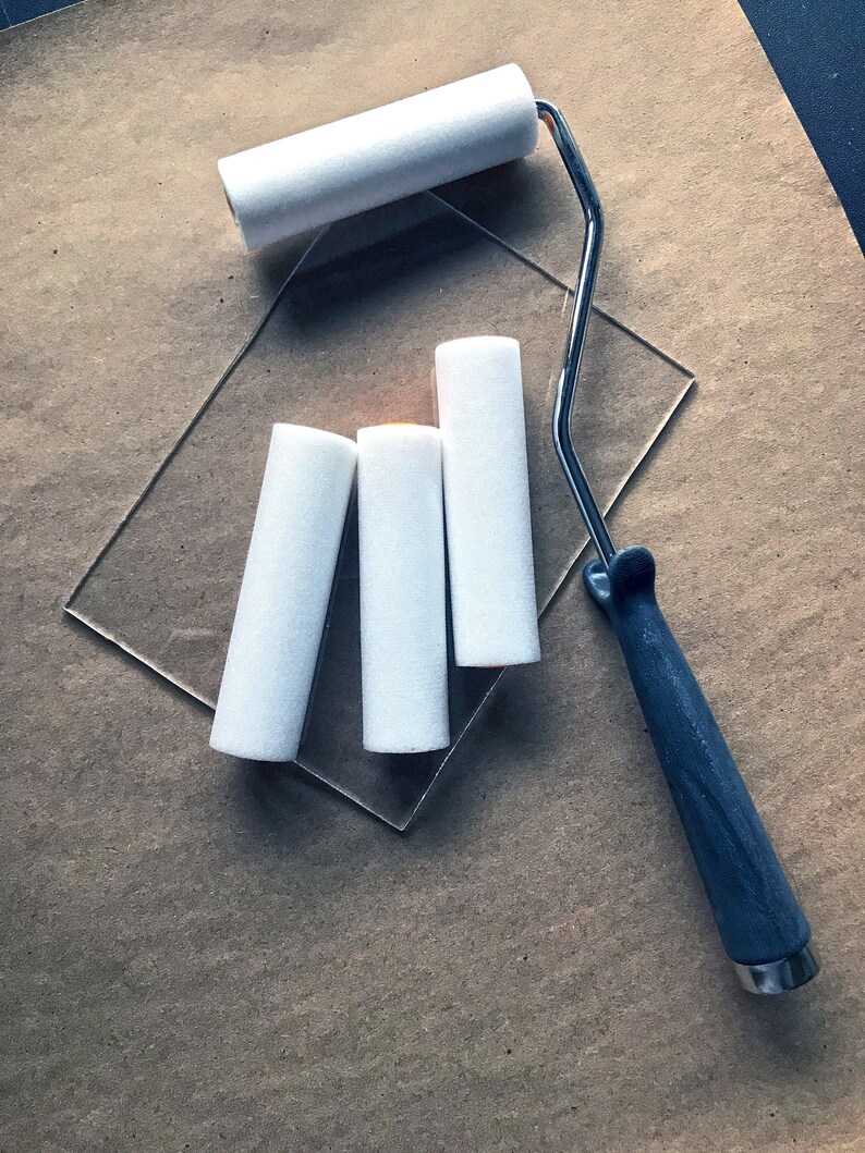 Small Paint Roller Set 1 Roller Handle With 4 Foam Rollers Etsy