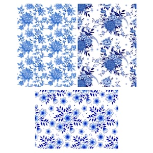 Decoupage Paper CHINOISERIE for Small Furniture || Size: A3 (3 Pack) || Belles & Whistles (Dixie Belle Paint) || Rice Papers Floral Flowers