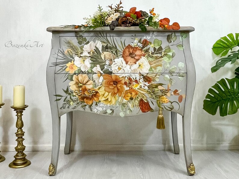 Furniture Transfer Kacha FLOWER Redesign With Prima Etsy