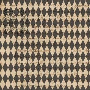 Decoupage Paper for Crafting SHEILA&#39;S BLACK HARLEQUIN || Size: A3 || Decoupage Queen || Decorative Printed Washi Rice Papers || Diamonds