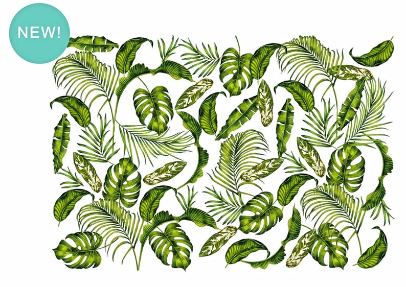 Rub On Furniture Transfers TROPICAL PARADISE ReDesign with Etsy