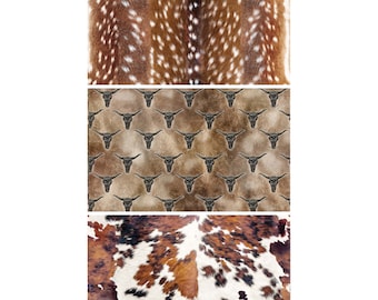 New! Large Decoupage Paper for Furniture RANCH ROAMERS | ReDesign with Prima | Fiber Tissue Papers Western Animal Hide | 19" x 30" Per Sheet