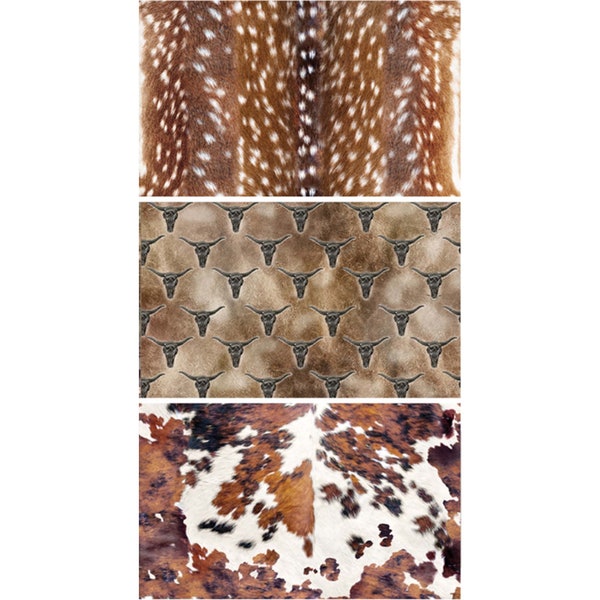 New! Large Decoupage Paper for Furniture RANCH ROAMERS | ReDesign with Prima | Fiber Tissue Papers Western Animal Hide | 19" x 30" Per Sheet