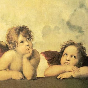 A2 Decoupage Paper TWO CHERUBS for Furniture || Paper Designs Made in Italy || Printed Washi Decorative Rice Papers Angels