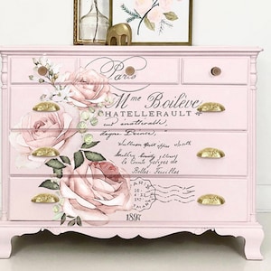 Rub On Transfers For Furniture, CHATELLERAULT, ReDesign With Prima Transfers, Rose Furniture Transfers