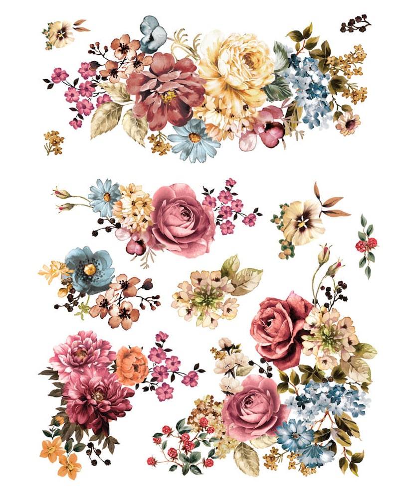 RUBY ROSE Transfer Rub on Transfers for Furniture Redesign Etsy