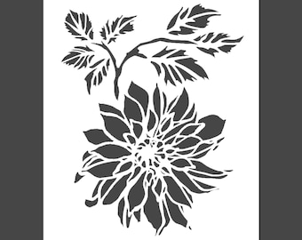 Stencil for Furniture DAHLIA GARDEN || ReDesign with Prima || Floral Mylar Stencils for Painting || Reusable || Limited Edition