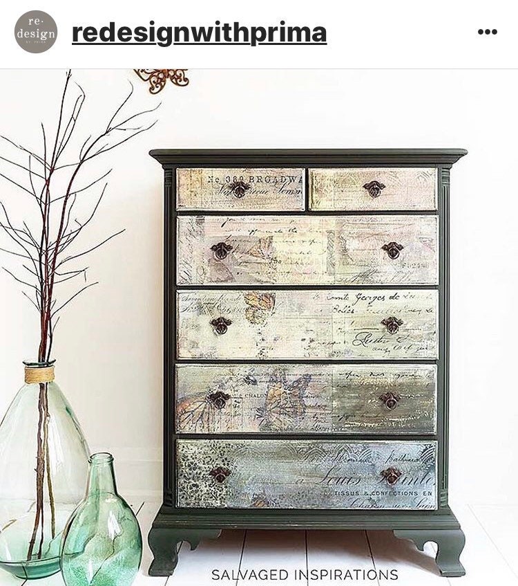 Furniture Decals WHITE FLEUR by ReDesign with Prima Etsy