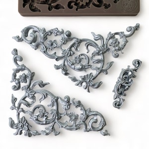 Silicone Mold for Resin CORNER CHARM || ReDesign with Prima || Polymer Clay Fondant Baking Chocolate || 6 x 6 Inches