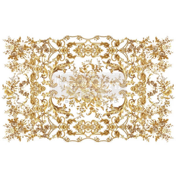 New! Orleans Rub On Transfer for Furniture || KACHA and ReDesign with Prima Transfers || Gold Furniture Decals || 24 x 35 Inches