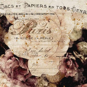 A4 Decoupage Paper For Crafting FRENCH FLORAL || Decoupage Queen || Printed Washi Rice Papers for Decoupage Scrapbooking