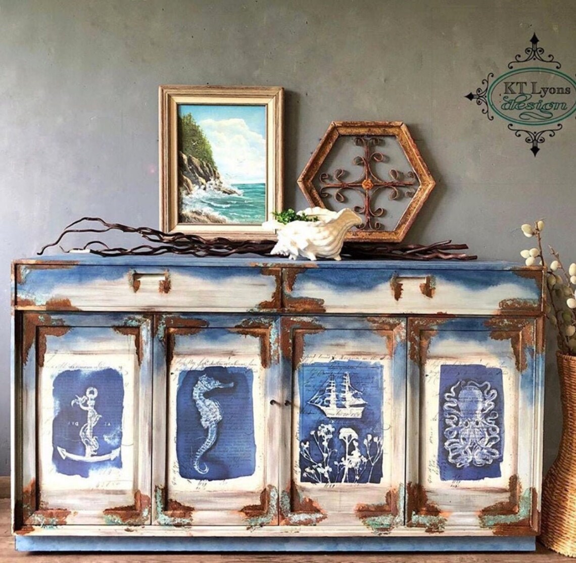 Rub On Transfers For Furniture SEASHORE ReDesign With Prima Etsy