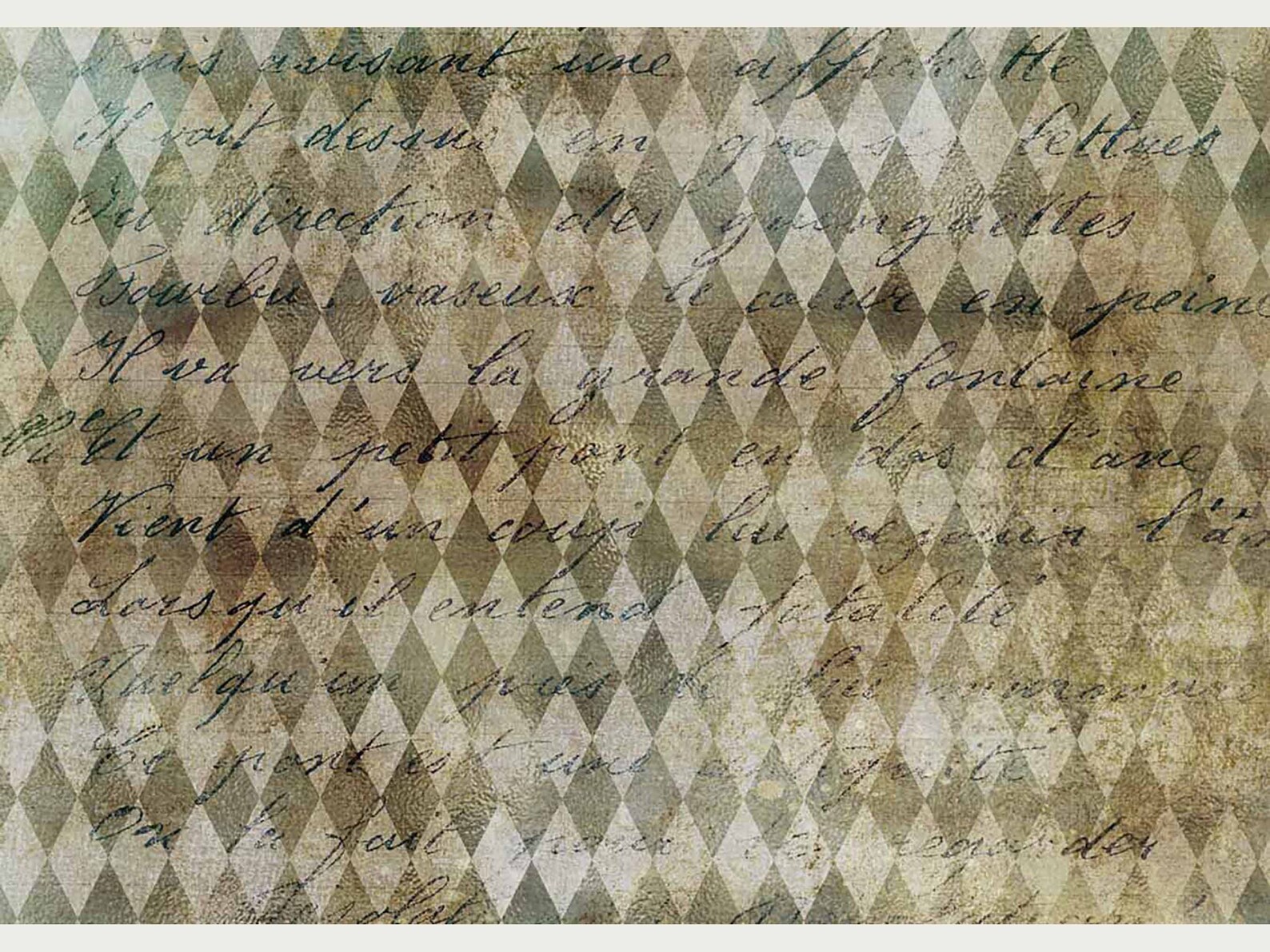 Decoupage Rice Paper NEUTRAL HARLEQUIN Decoupage Queen Etsy