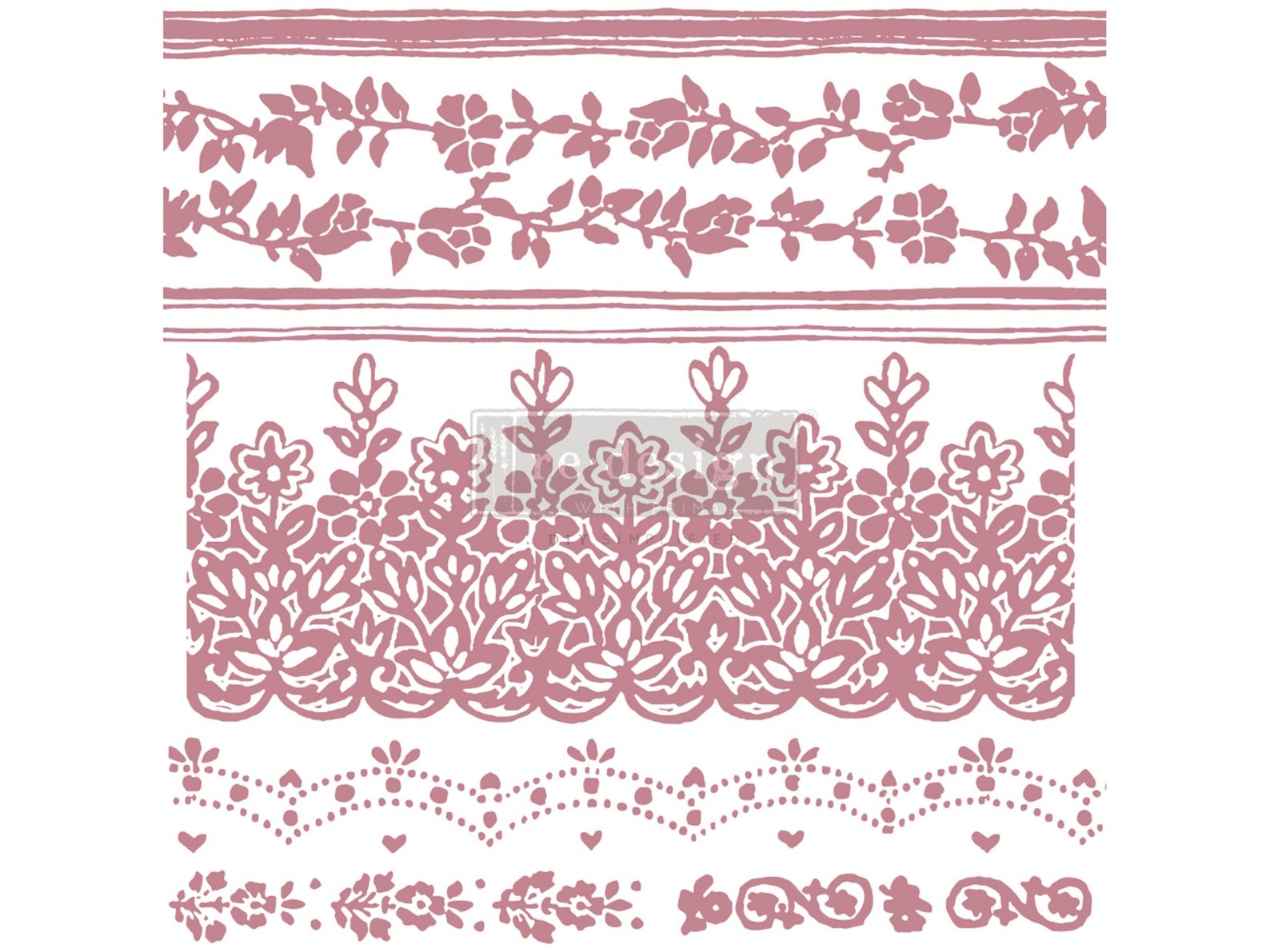 Stamp Clear Stamps FLORAL BORDERS Clear Stamp Rubber Etsy