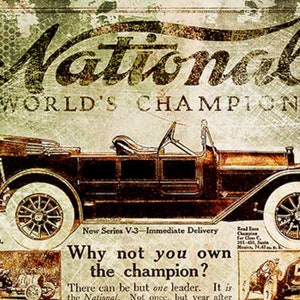 A2 Decoupage Paper NATIONAL CAR for Furniture  || Paper Designs Italy || Printed Washi Rice Papers || Automobile Antique Vintage