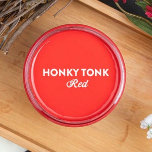 Dixie Belle Paint HONKY TONK RED || Chalk Mineral Paint Matte Finish || Furniture Paint || Ships Same Day, Free Shipping 35+