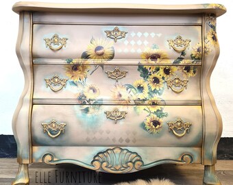 Clearance || Sunflowers Rub On Furniture Transfer || Dixie Belle Paint