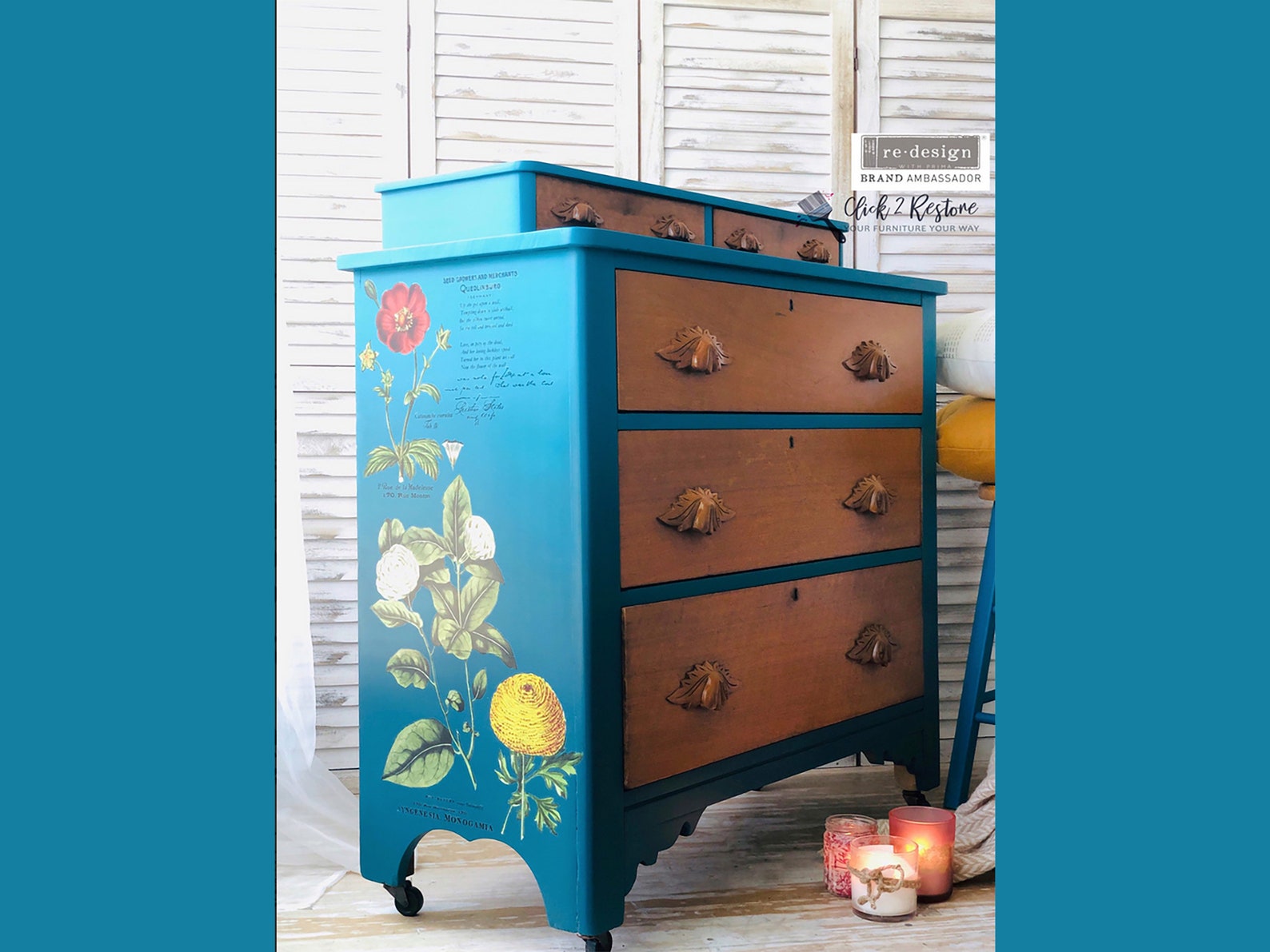 Furniture Decals VINTAGE BOTANICAL by Redesign With Prima Etsy