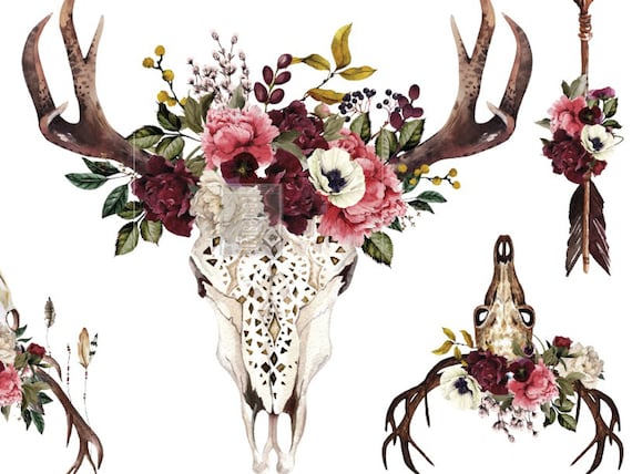 Painting Visual Arts ReDesign With Prima Transfers Deer Antler ...