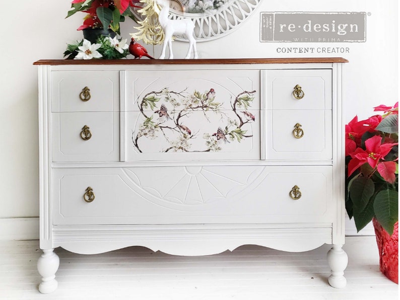 Rub on Transfers for Furniture Redesign With Prima Transfers Etsy