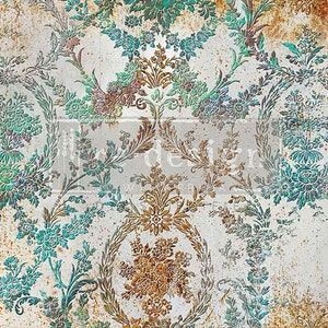 Rustic Patina Decoupage Paper for Furniture | ReDesign with Prima | 30 x 19 Inches Decoupage Tissue Paper | Limited Edition