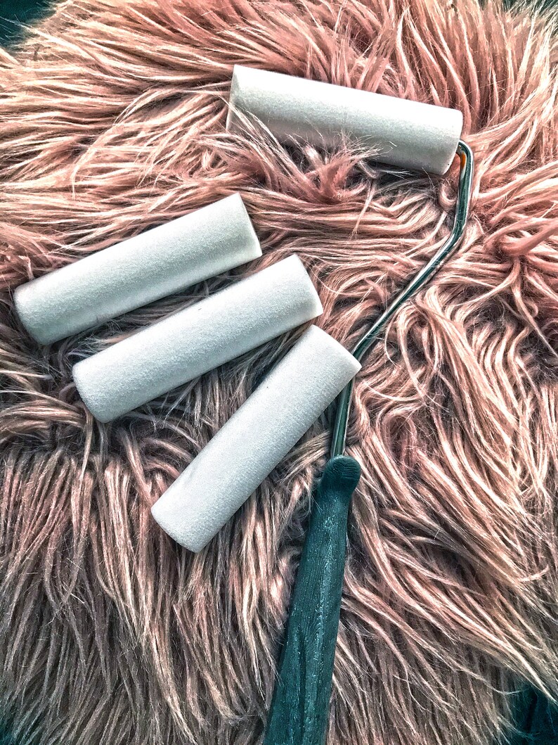 Small Paint Roller Set 1 Roller Handle With 4 Foam Rollers Etsy