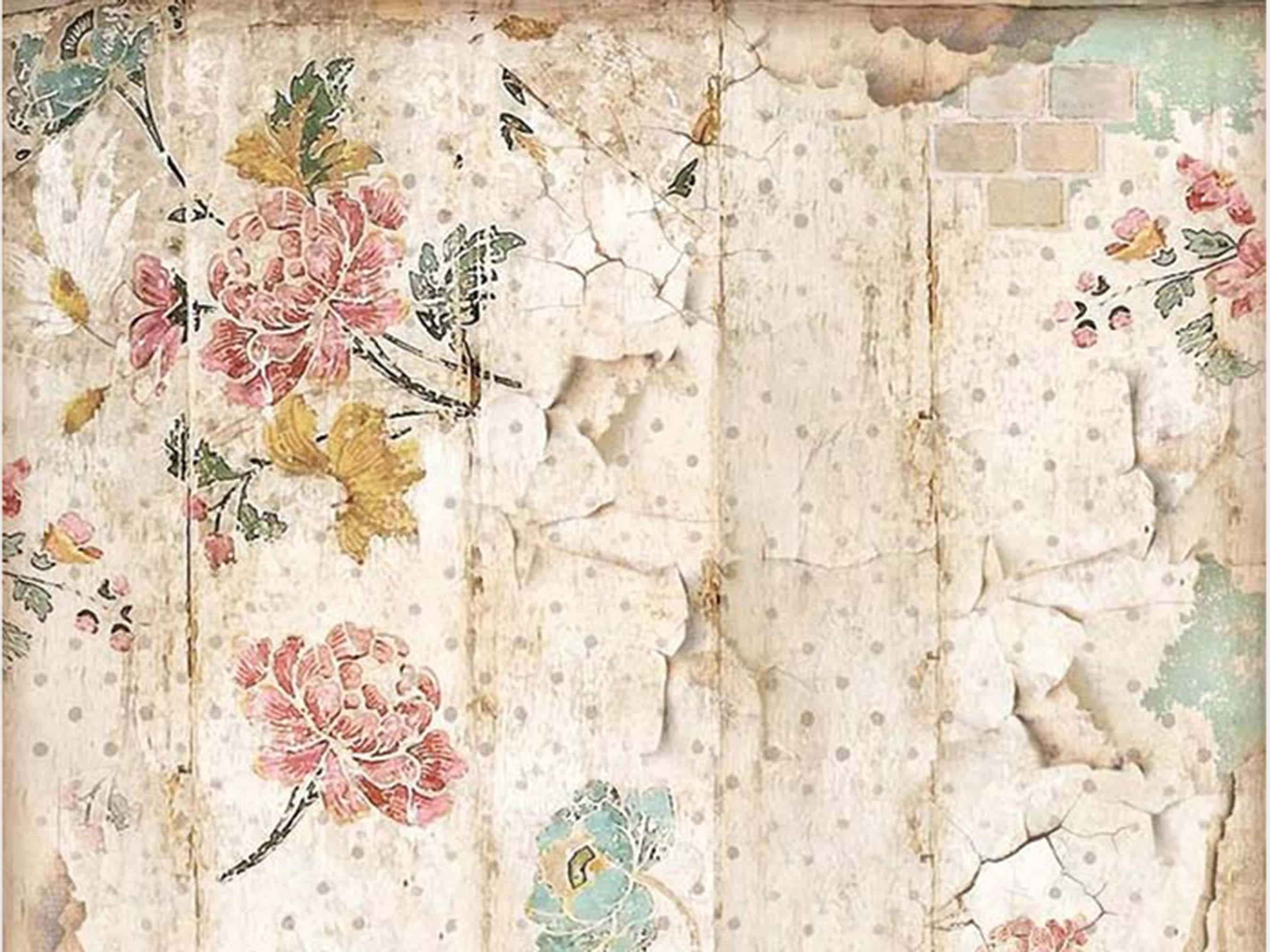 Stamperia Rice Paper Sheet A4-alice Red Flower Stamperia Rice Paper Sheet A4-alice Red Flower