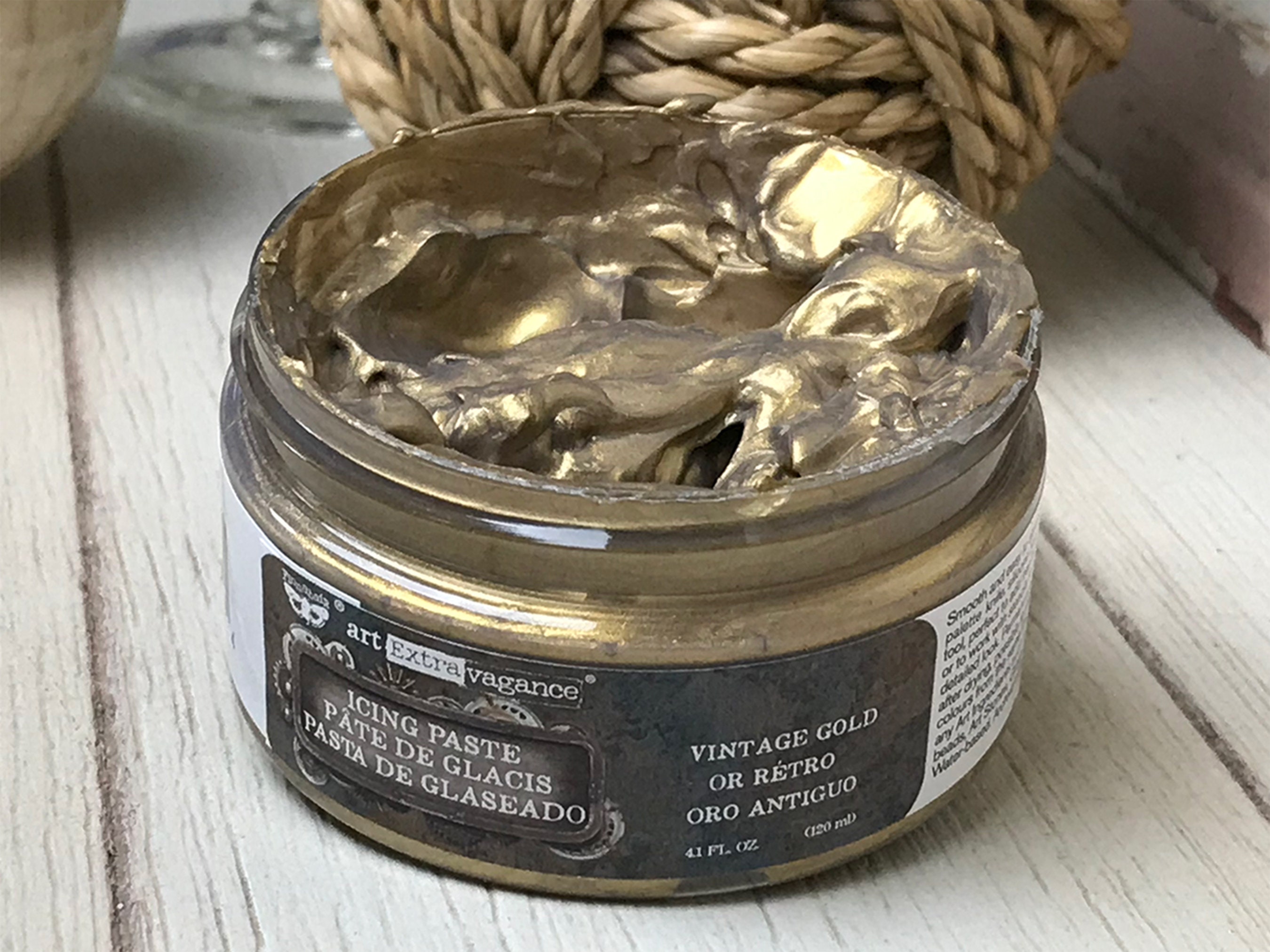 Metallic Paste Stencil Paste VINTAGE GOLD Finnabair Etsy