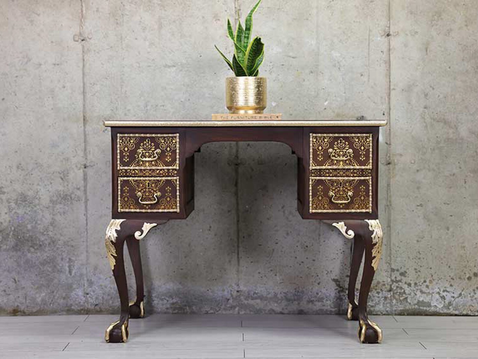 Furniture Transfer Kacha GOLD DAMASK Redesign With Prima Etsy