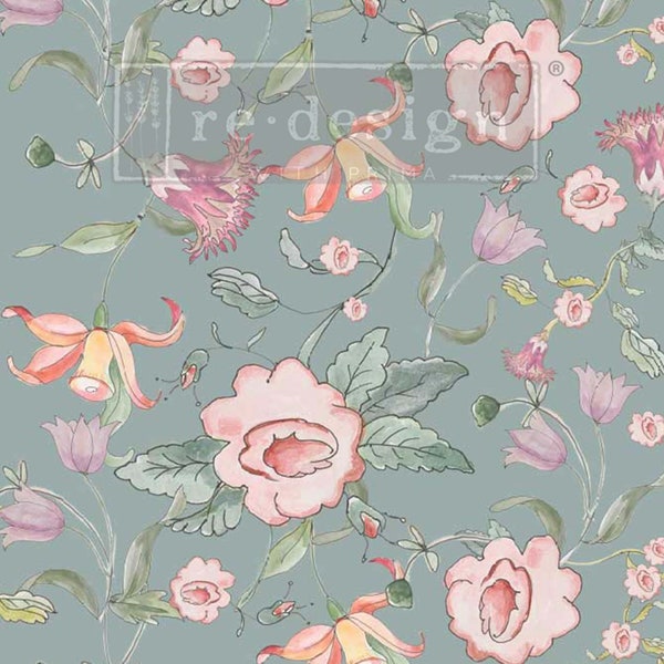 New! Large Decoupage Paper for Furniture SWEDISH POSY || ReDesign with Prima || A1 Fiber Paper for Decoupage || Annie Sloan Collection