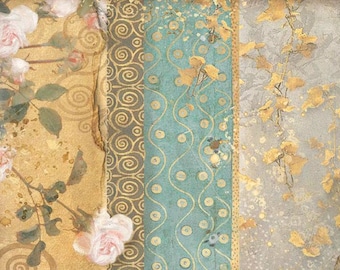 1 x A3 Sheet of decoupage Rice Paper Mystery Garden Rice Paper R0594L