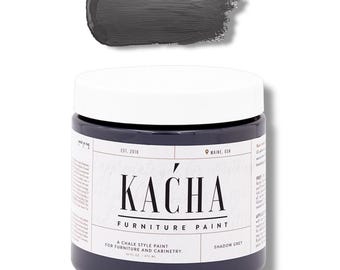 KACHA Paint SHADOW GREY || Dark Charcoal Gray Black || Chalk Style Paint For Furniture and Cabinetry || Wood, Doors, Kitchen Cabinets
