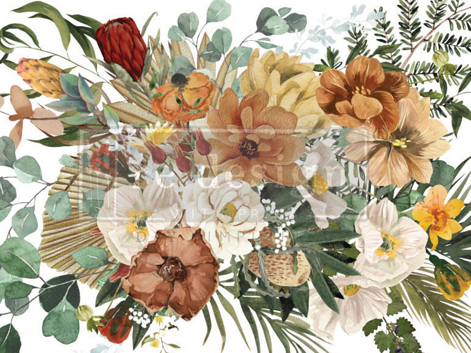 Furniture Transfer Kacha FLOWER Redesign With Prima Etsy