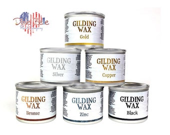 Gilding Wax, Dixie Belle Paint, Gold Wax, Silver Wax, Copper Wax, Bronze Wax, Zinc Wax, Black Wax
