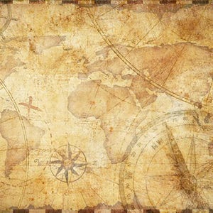 A4 Decoupage Paper for Crafting AGED NAUTICAL CHART || Decoupage Queen || Decorative Printed Washi Rice Papers || Old World Map Compass