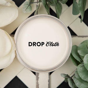 Dixie Belle Paint DROP CLOTH || Chalk Mineral Paint Matte Finish || Furniture Paint || Off-White Cream || Ships Same Day, Free Shipping 35+