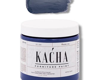 KACHA Furniture Paint "Royal Blue" | Dark Blue Chalk Style Finish