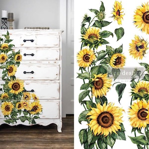 Furniture Transfers ∙ SUNFLOWER ∙ ReDesign With Prima ∙ Rub On Furniture Transfer ∙ Decor Transfers ∙ Prima Transfers