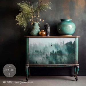 Decoupage Paper for Furniture PINE GROVE HUE | ReDesign with Prima | A1 Fiber Paper for Decoupage | Decorative Paper Woods Forest