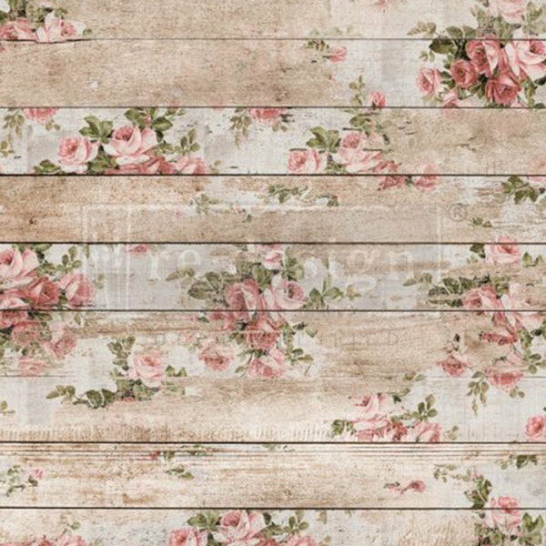 Tissue Decoupage Paper for Furniture SHABBY FLORAL || ReDesign with Prima || 30 x 19 Inches