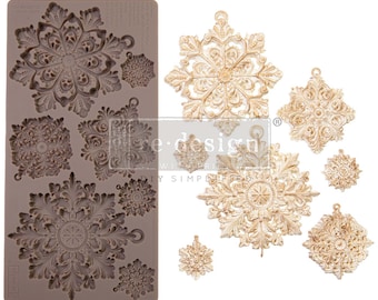 Frost Spark Silicone Mold || Redesign with Prima Moulds || Christmas Snowflakes Resin Molds || Polymer Clay or Baking